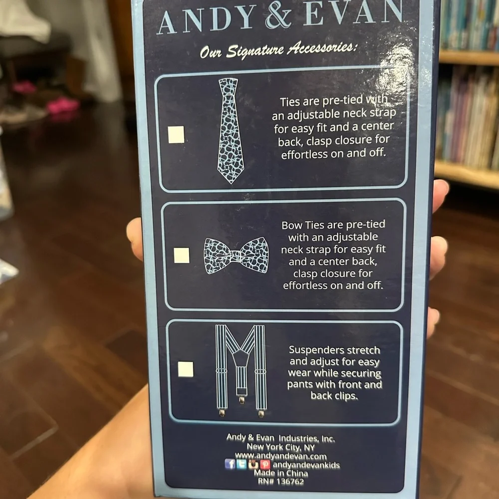Andy & Evan Red and Blue Kids Tie